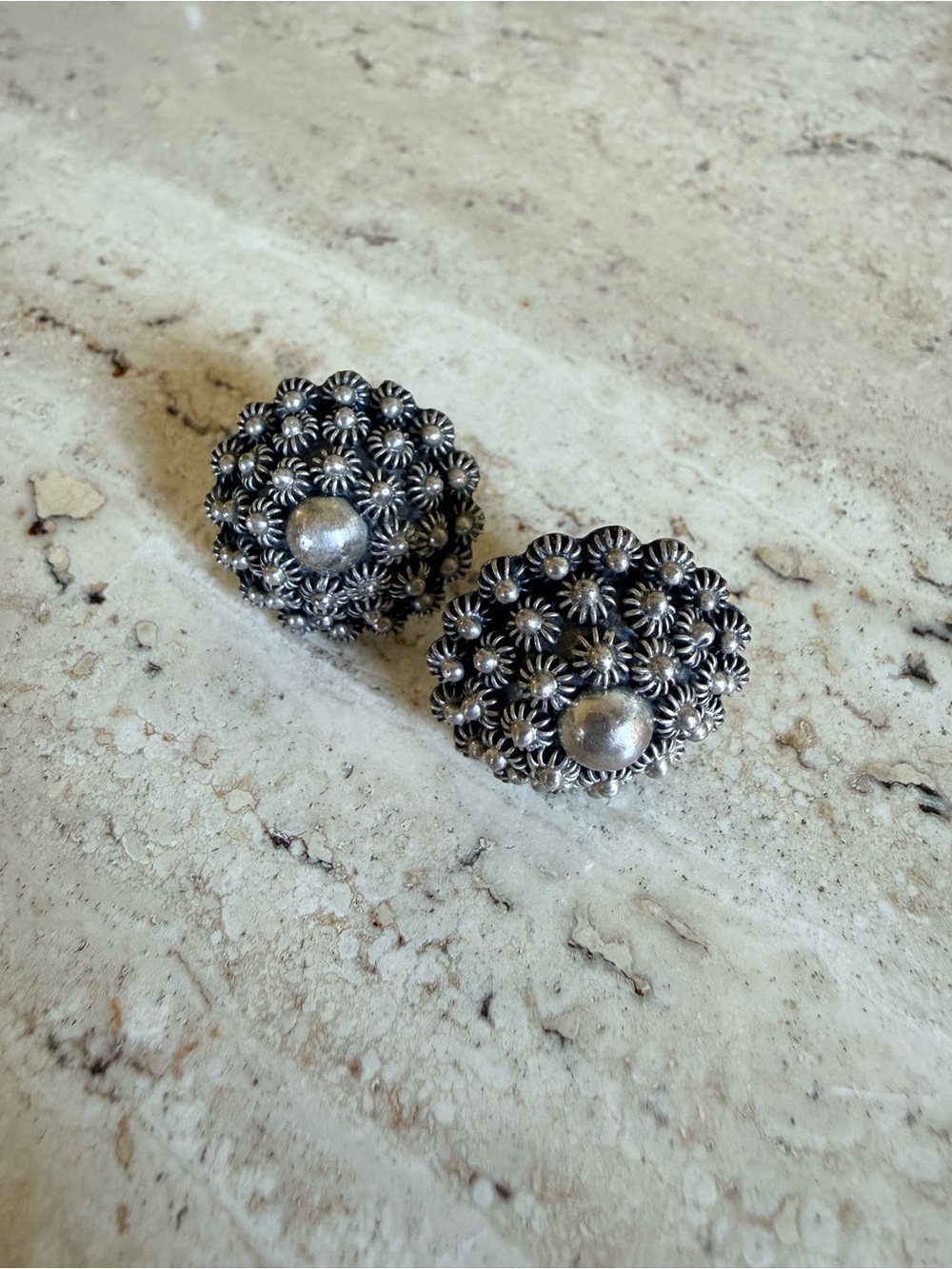 Vintage Silver .925 Clip On Adjustable Earrings Mexico